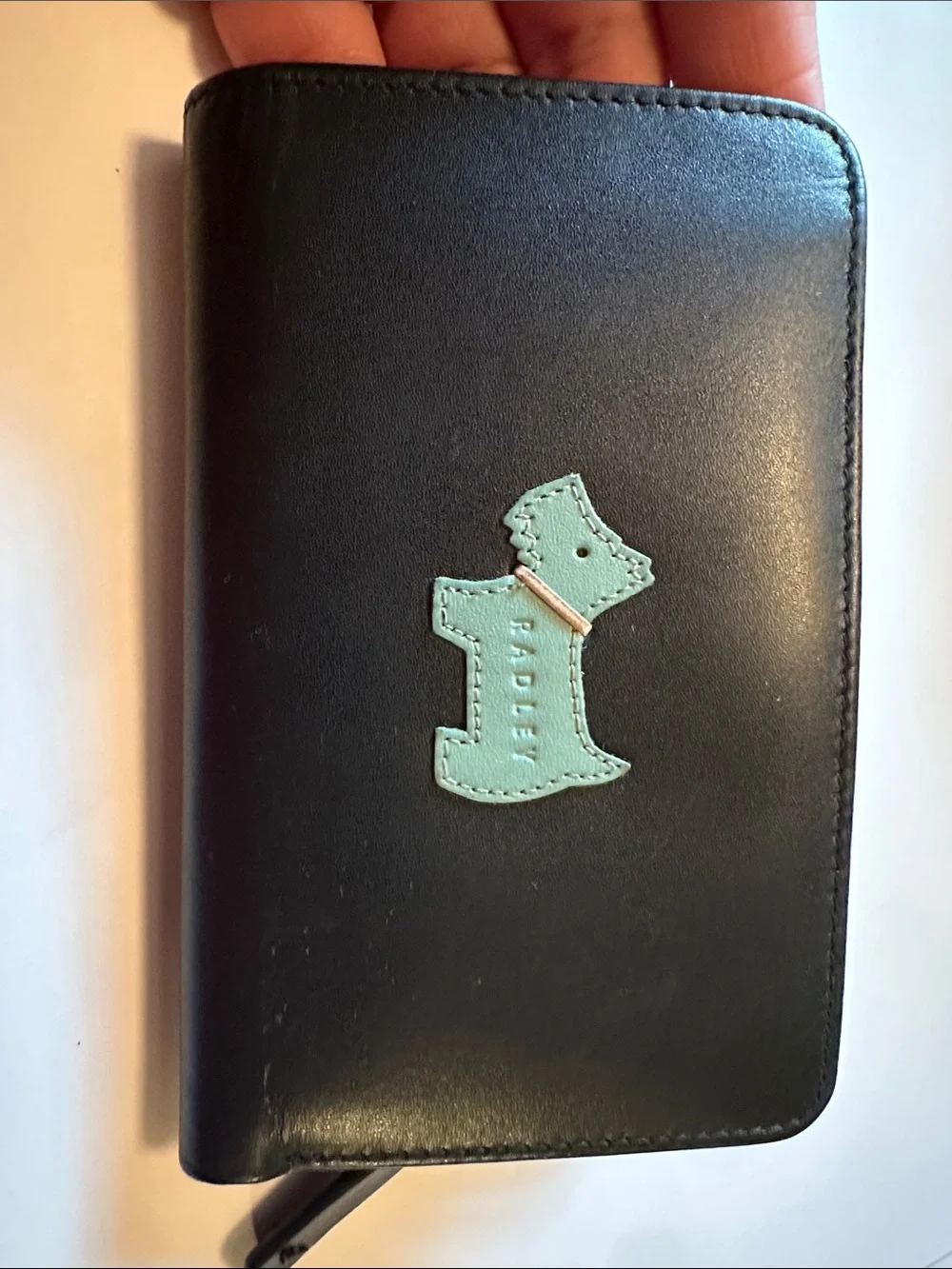 RADLEY LONDON Black Wallet with Mint Dog Motif